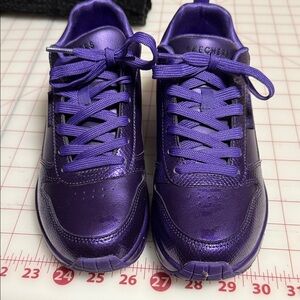 Skechers Metallic Purple Athletic Shoes